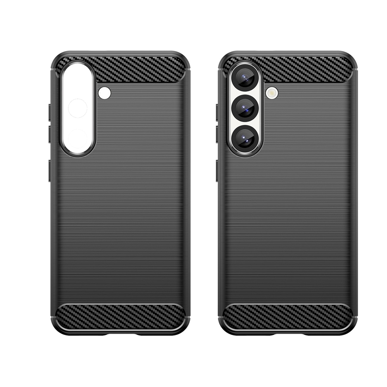 Carbon-etui i fleksibel silikone til Nothing Phone (3a) Pro - Sort