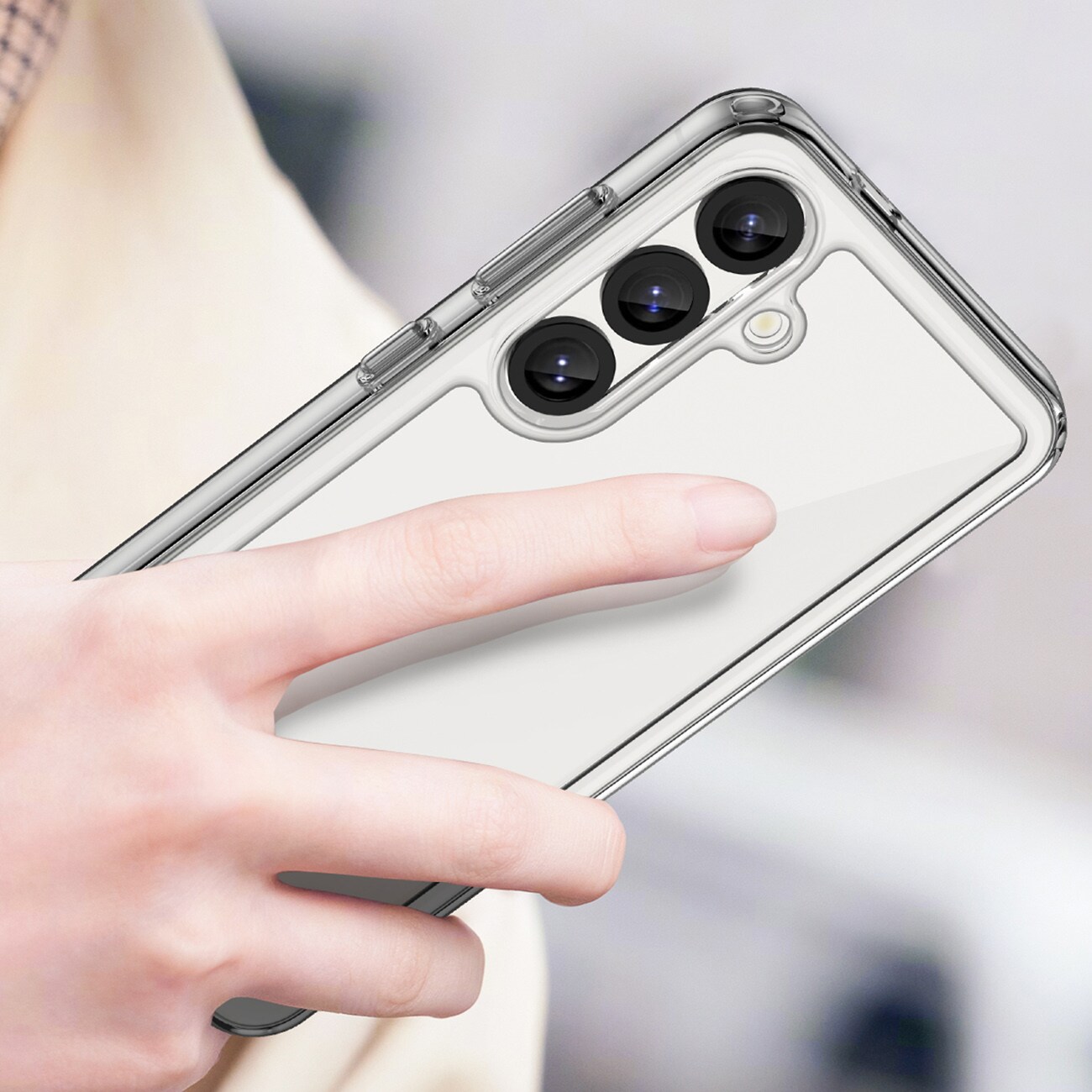 Outer Space-etui med geleramme til Nothing Phone (3a) Pro - Klar
