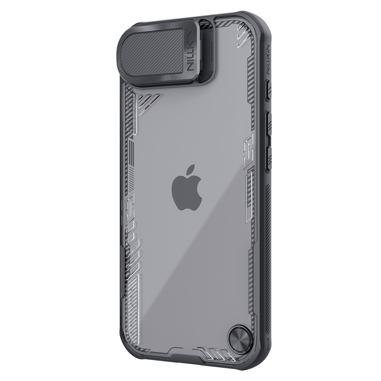 Nillkin Iceblade Prop Case med objektivdæksel og stativ til iPhone 16e - Sort