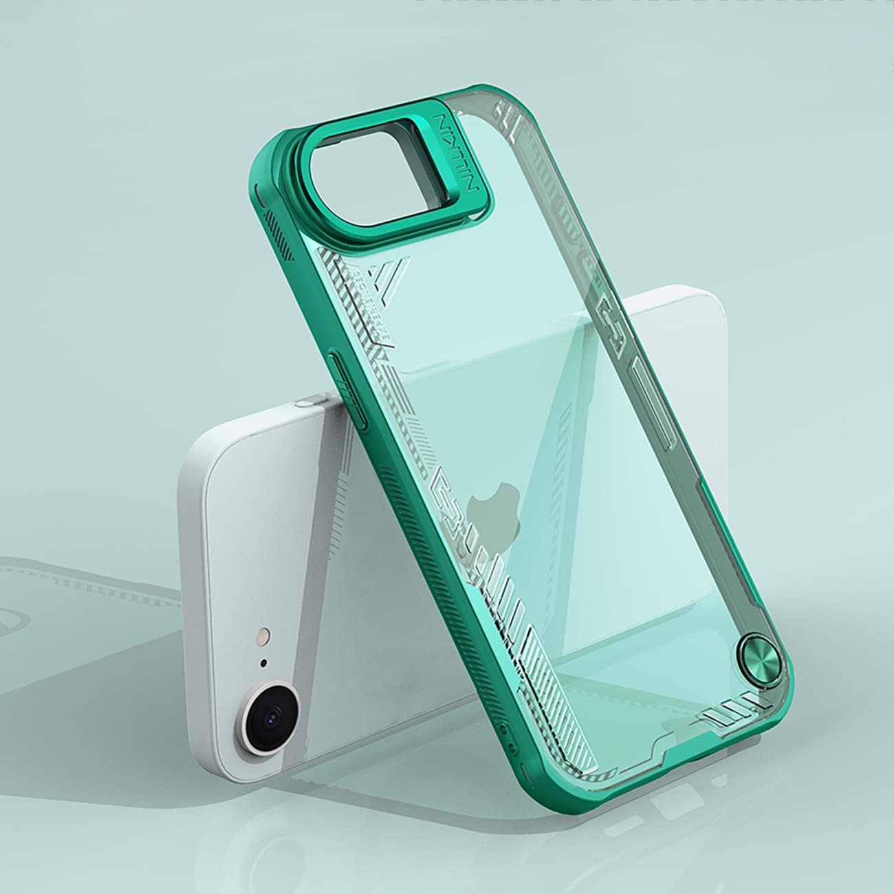 Nillkin Iceblade Prop Case med stativ til iPhone 16e - Grøn