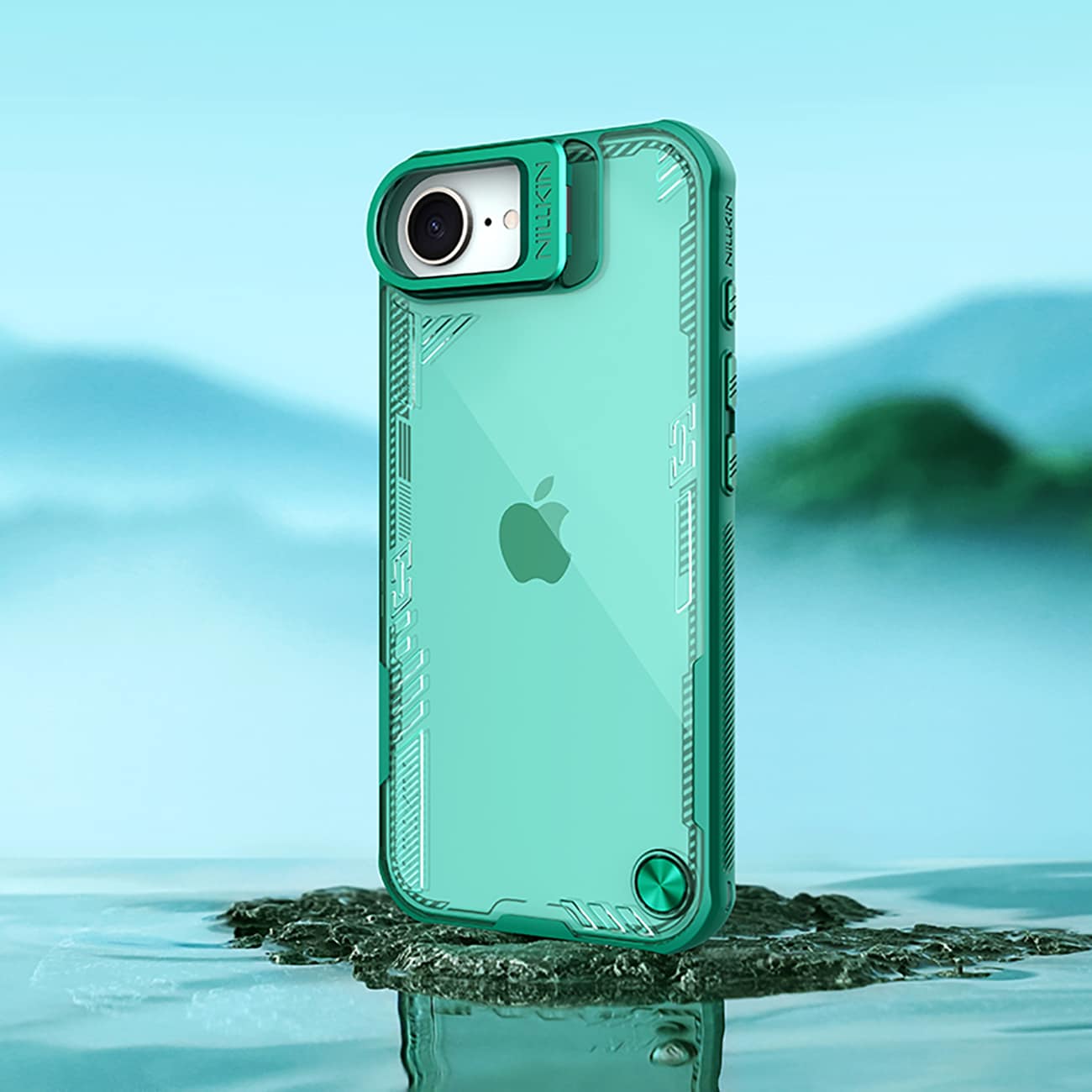 Nillkin Iceblade Prop Case med stativ til iPhone 16e - Grøn