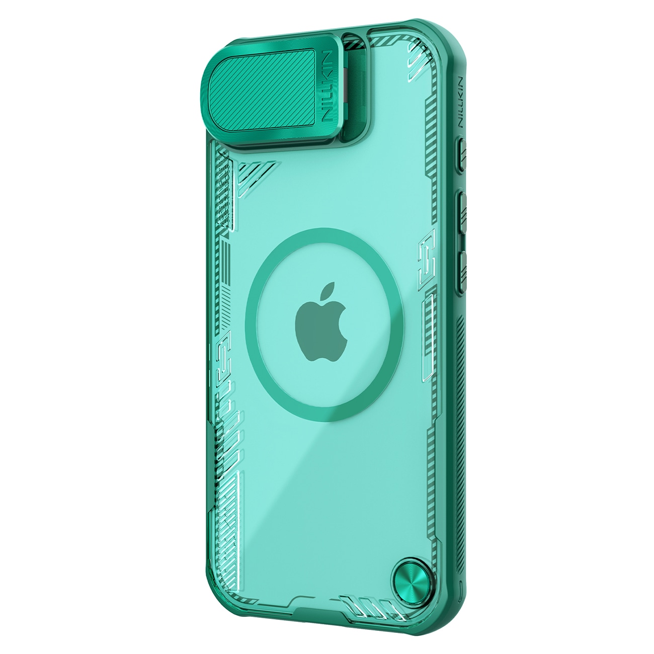 Nillkin Iceblade Prop Magnetic Case med kameradæksel og stativ til iPhone 16e - Grøn