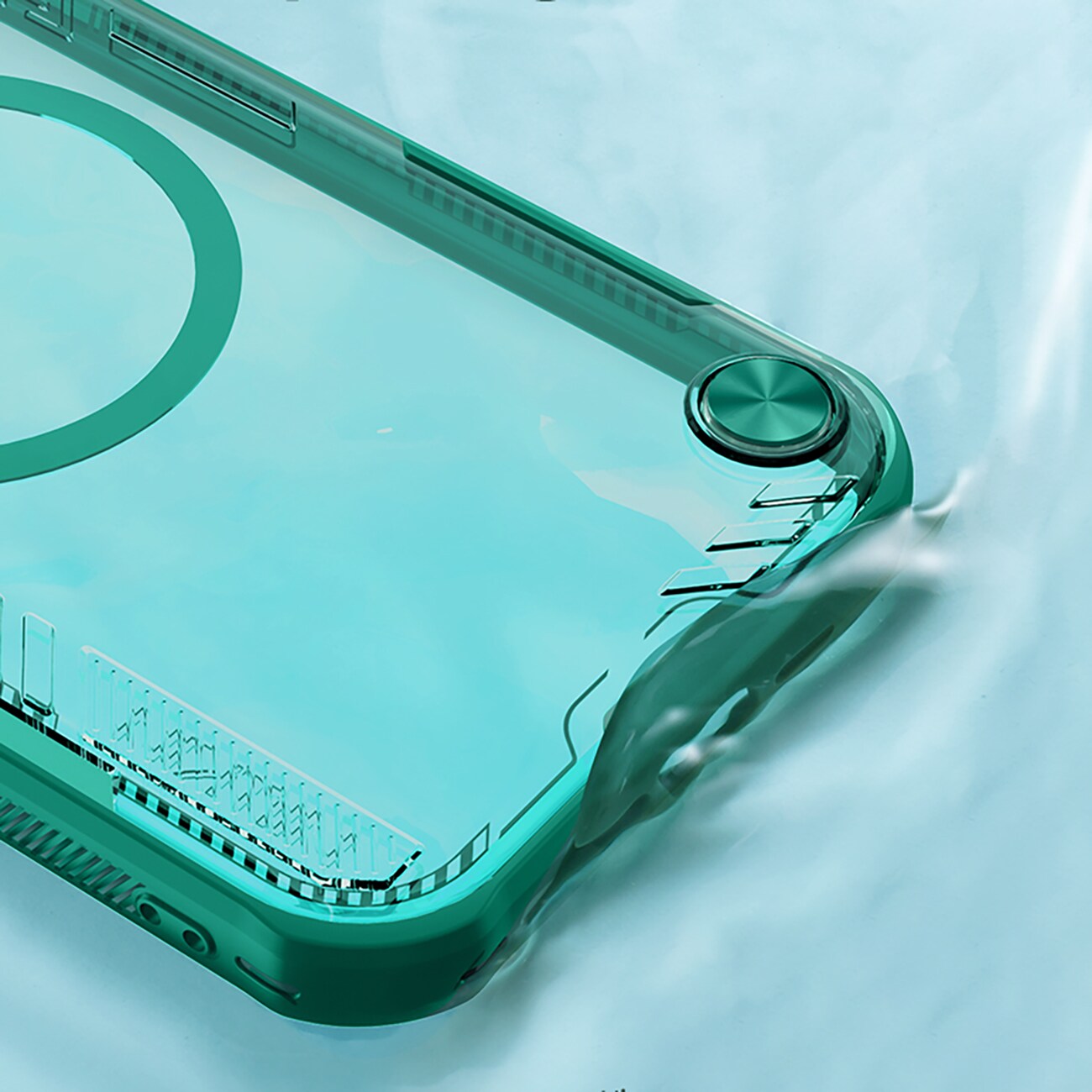 Nillkin Iceblade Prop Magnetic Case med kameradæksel og stativ til iPhone 16e - Grøn