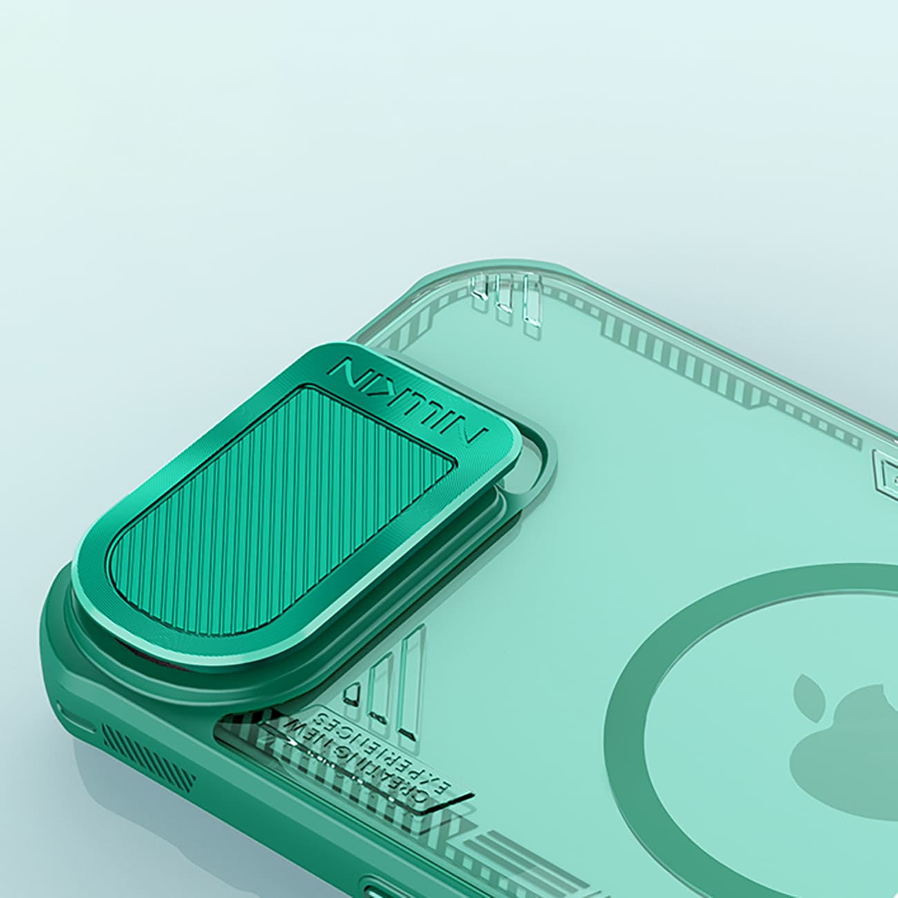 Nillkin Iceblade Prop Magnetic Case med kameradæksel og stativ til iPhone 16e - Grøn