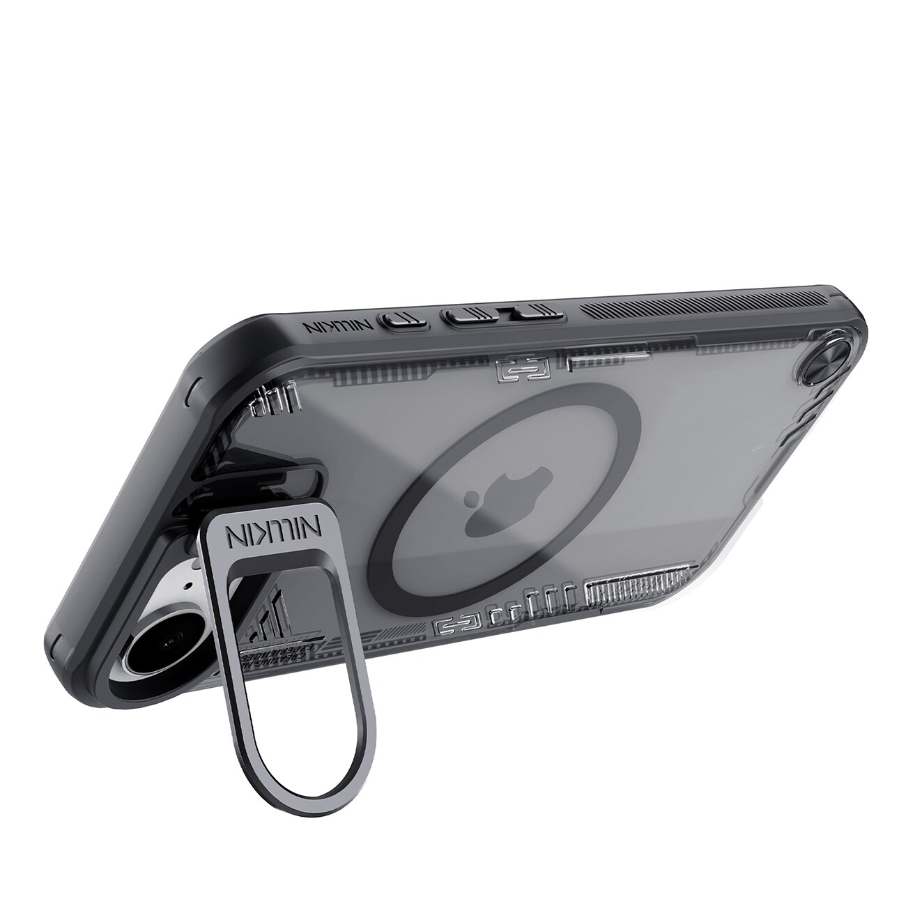 Nillkin Iceblade Prop Magnetisk etui med stander til iPhone 16e - Sort