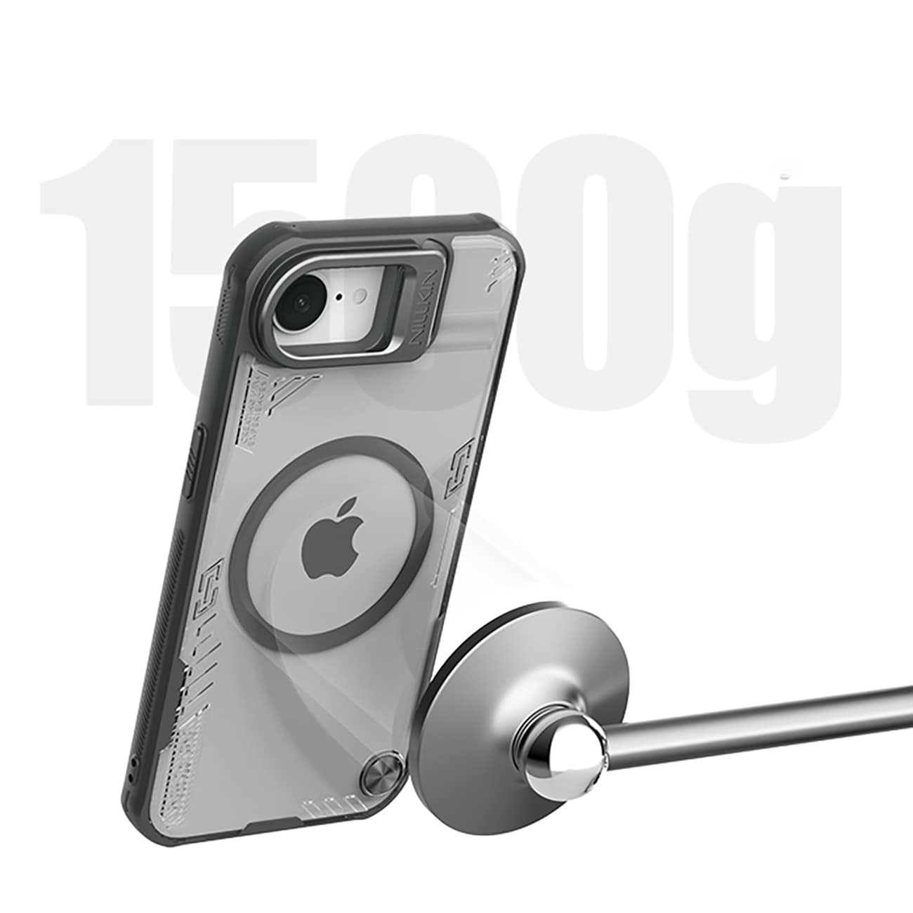 Nillkin Iceblade Prop Magnetisk etui med stander til iPhone 16e - Sort
