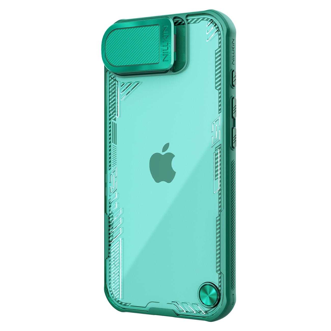 Nillkin Iceblade Prop Case med objektivdæksel og stativ til iPhone 16e - Grøn