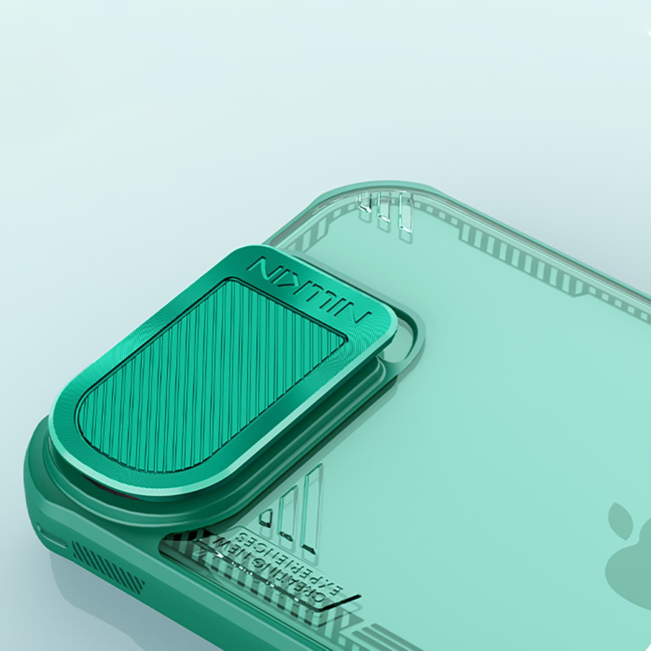 Nillkin Iceblade Prop Case med objektivdæksel og stativ til iPhone 16e - Grøn
