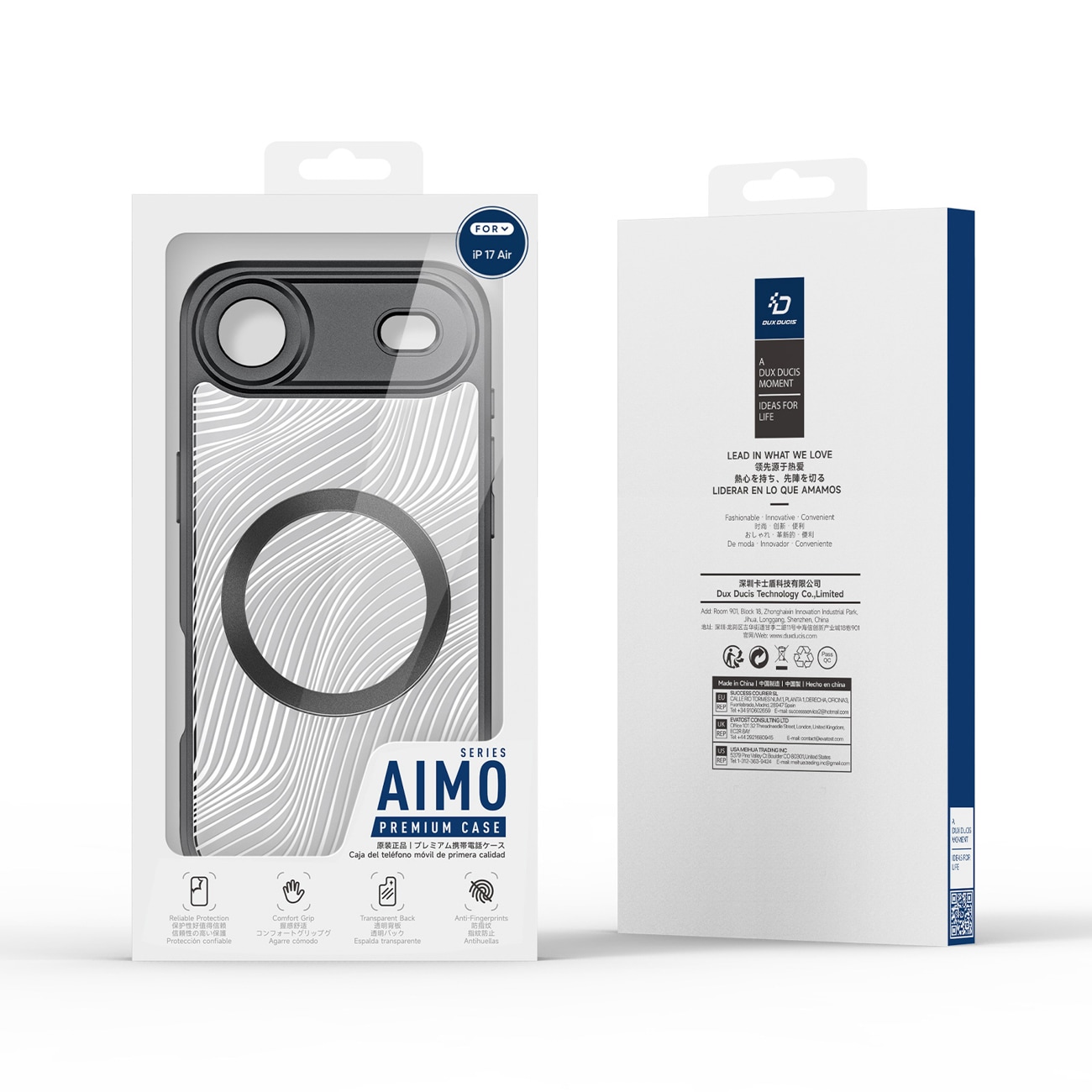 Dux Ducis Aimo Mag-etui med magnetisk ring til iPhone 17 Air - Sort
