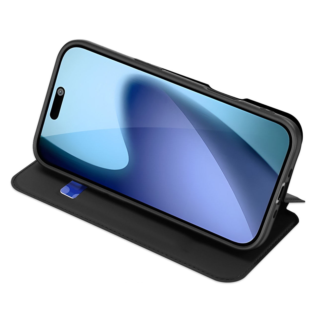 Dux Ducis Skin Pro-etui til iPhone 17 Air med flip og kortplads - Sort