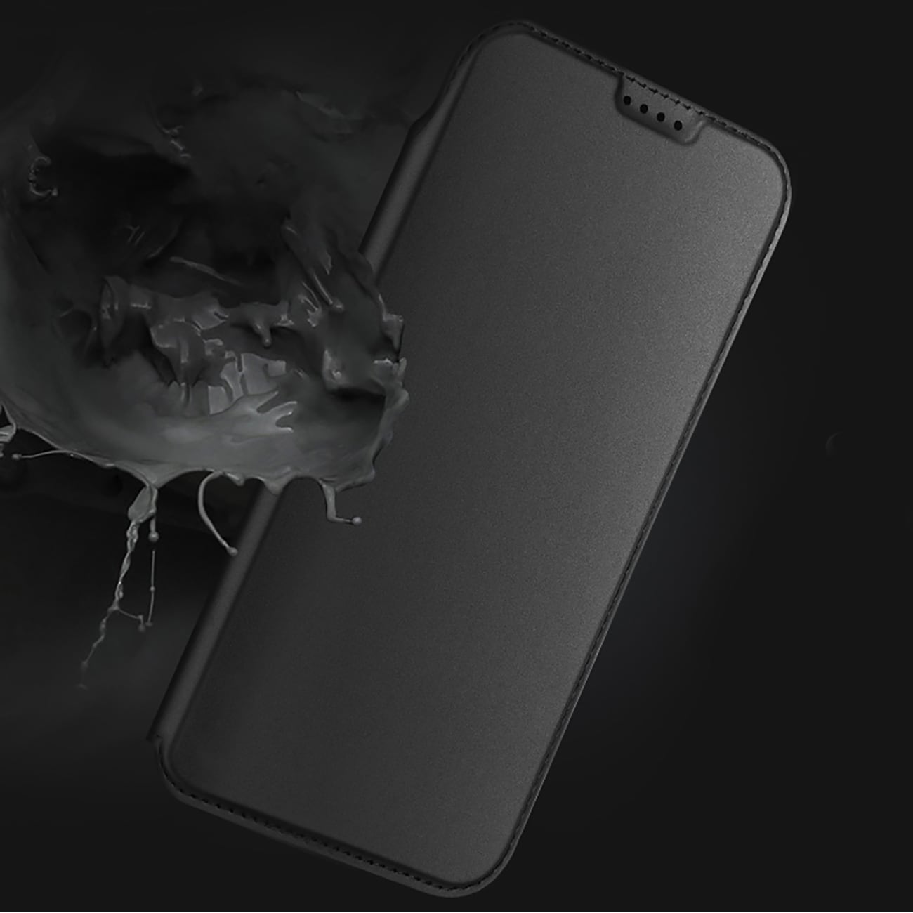 Dux Ducis Skin Pro-etui til iPhone 17 Air med flip og kortplads - Sort
