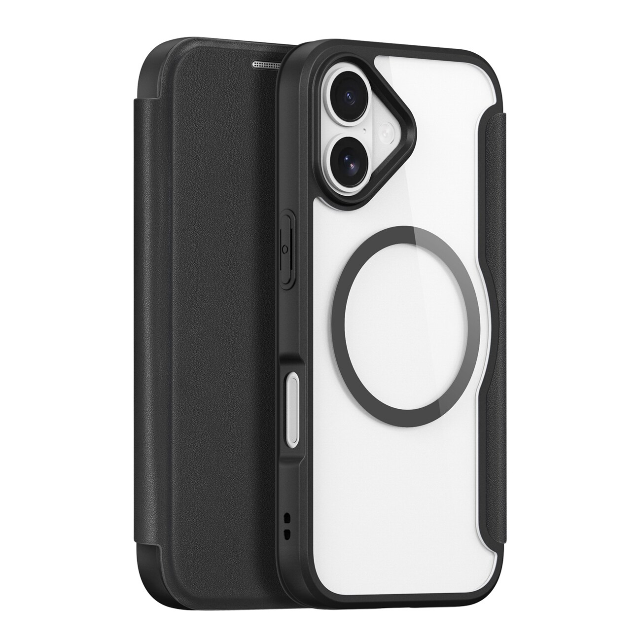 Dux Ducis Skin X Pro iPhone 17-etui med pung, MagSafe-kompatibel - sort