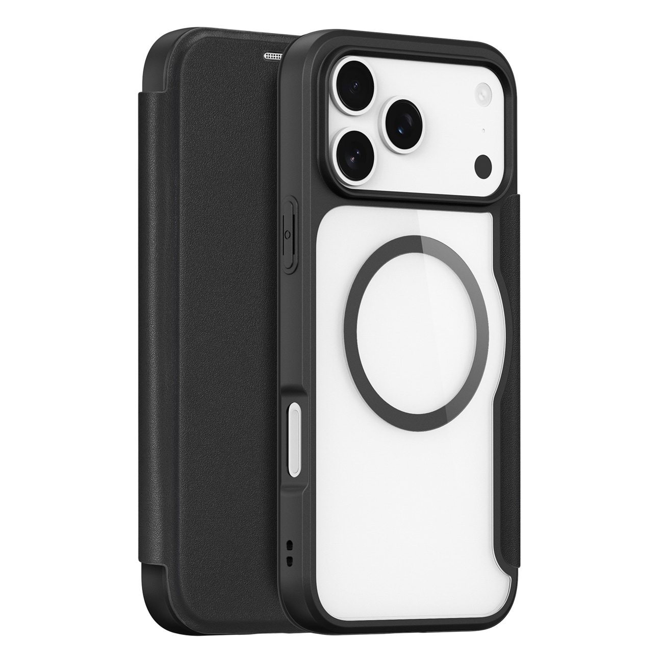 Dux Ducis Skin X Pro-etui til iPhone 17 Pro med pung, MagSafe-kompatibel - sort