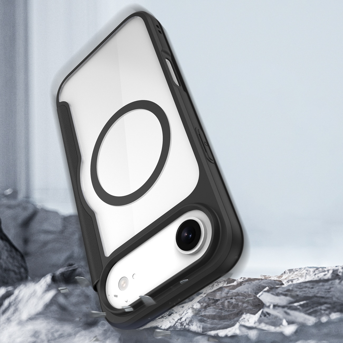 Dux Ducis Skin X Pro iPhone 17 Air-etui med pung, MagSafe-kompatibel - sort