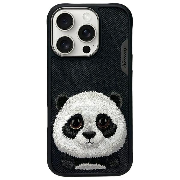 Nimmy Big Eyed Pet 2.0 Panda-etui til iPhone 16 Pro Max - sort