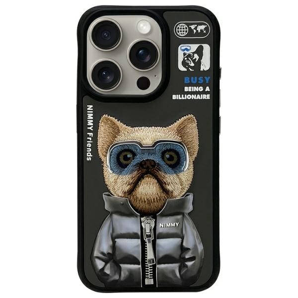 Nimmy Cool&Cute 2.0 Hundetaske til iPhone 15 Pro Max - Sort