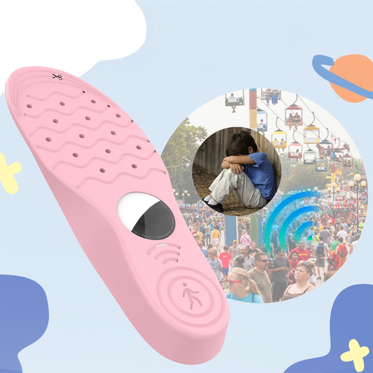 Skoindsatser - beskyttelsesetui til AirTag (175mm-190mm) - pink