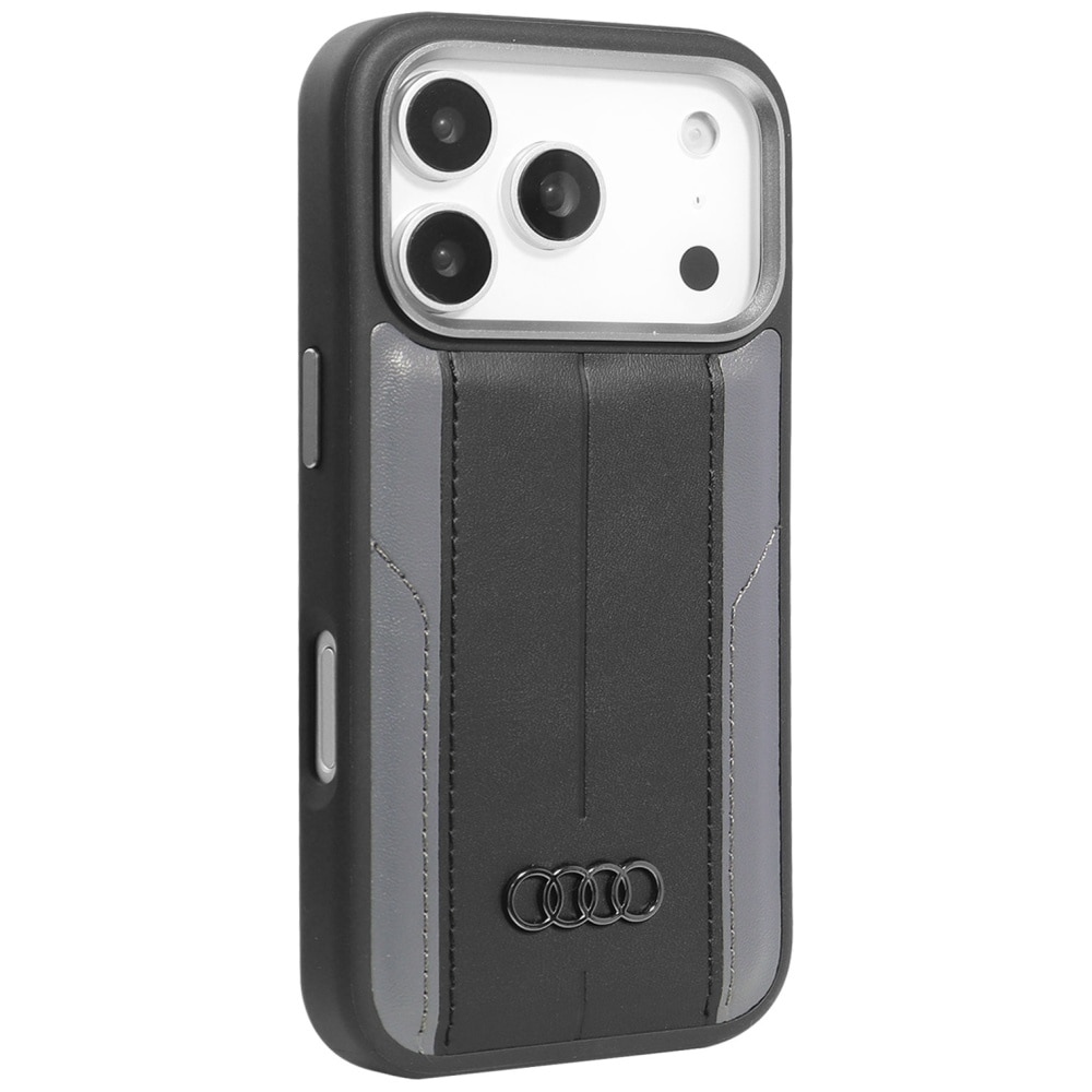 Audi A6 MagSafe-etui i syntetisk læder til iPhone 17 Pro - Sort