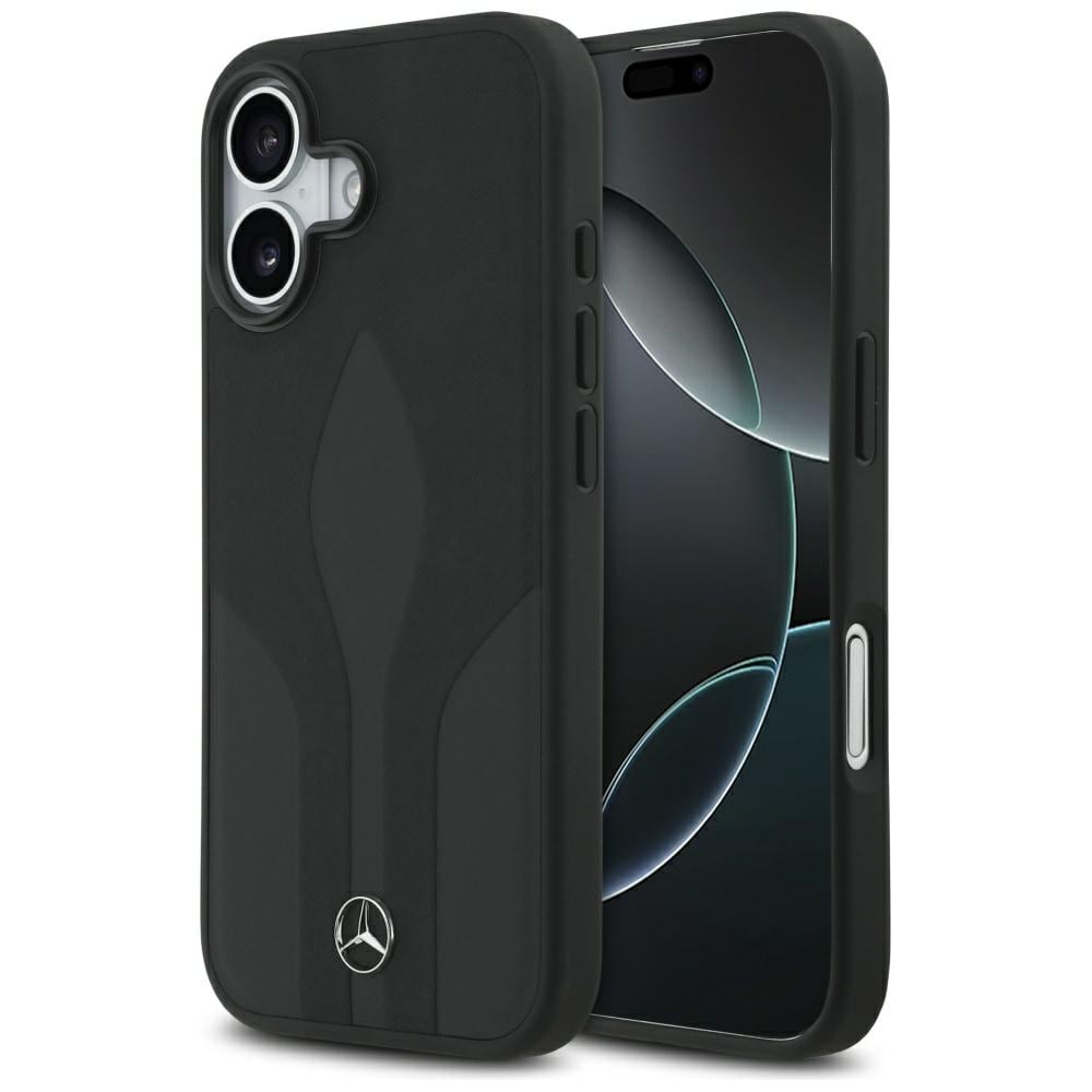 Mercedes Læder The Move MagSafe-etui til iPhone 17 - sort