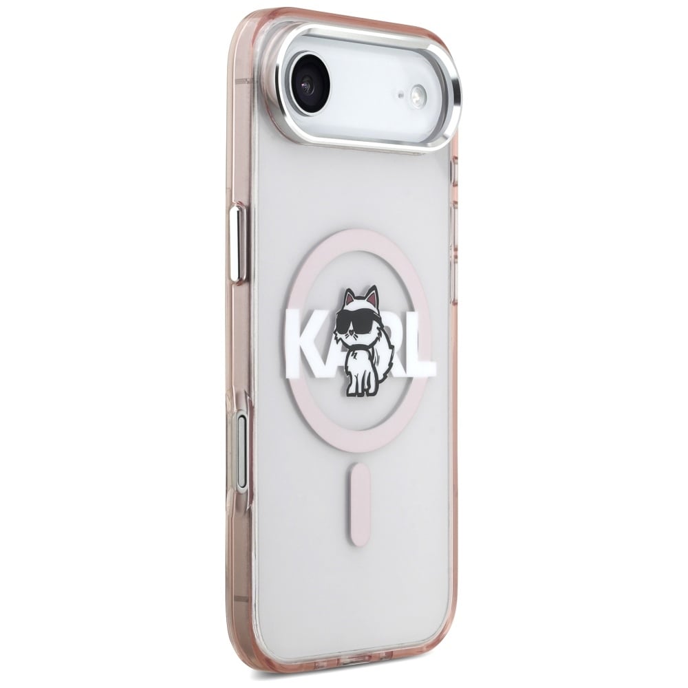 Karl Lagerfeld IML Choupette Sketch Logo MagSafe-etui til iPhone 17 Air - Pink