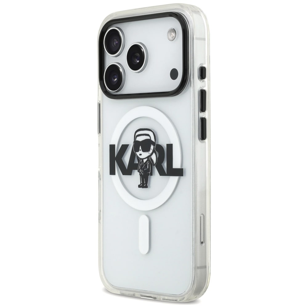 Karl Lagerfeld IML Karl Sketch Logo MagSafe-etui til iPhone 17 Pro - Transparent