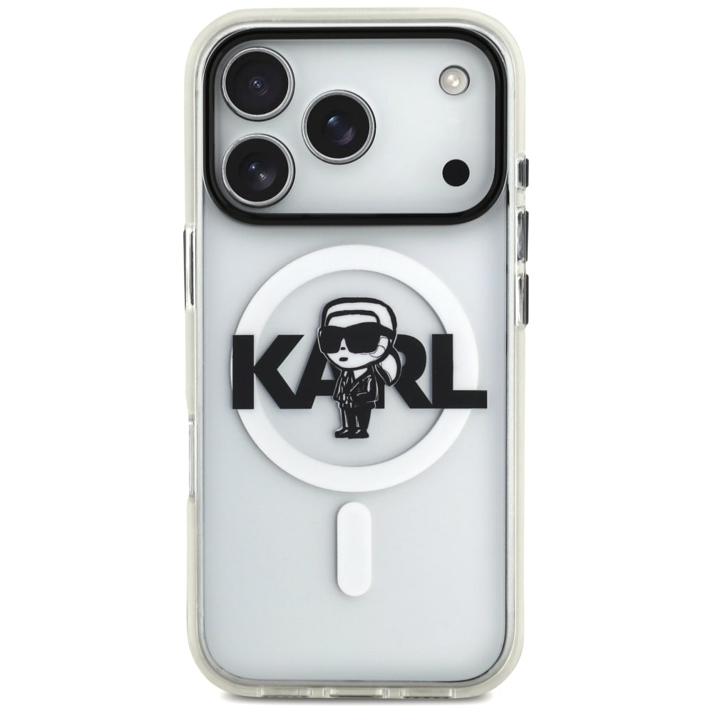 Karl Lagerfeld IML Karl Sketch Logo MagSafe-etui til iPhone 17 Pro - Transparent