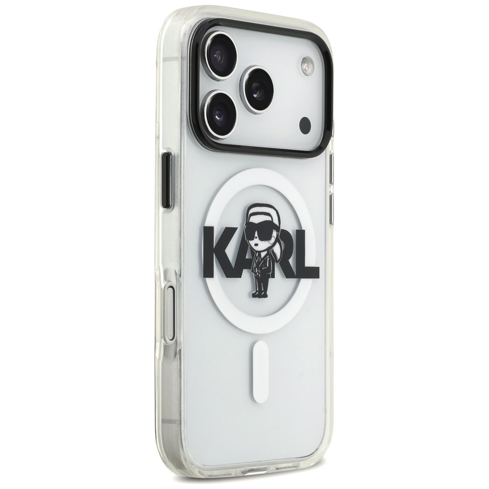 Karl Lagerfeld IML Karl Sketch Logo MagSafe-etui til iPhone 17 Pro - Transparent