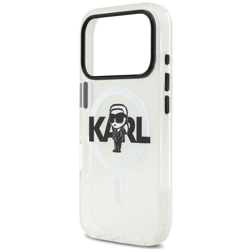 Karl Lagerfeld IML Karl Sketch Logo MagSafe-etui til iPhone 17 Pro - Transparent