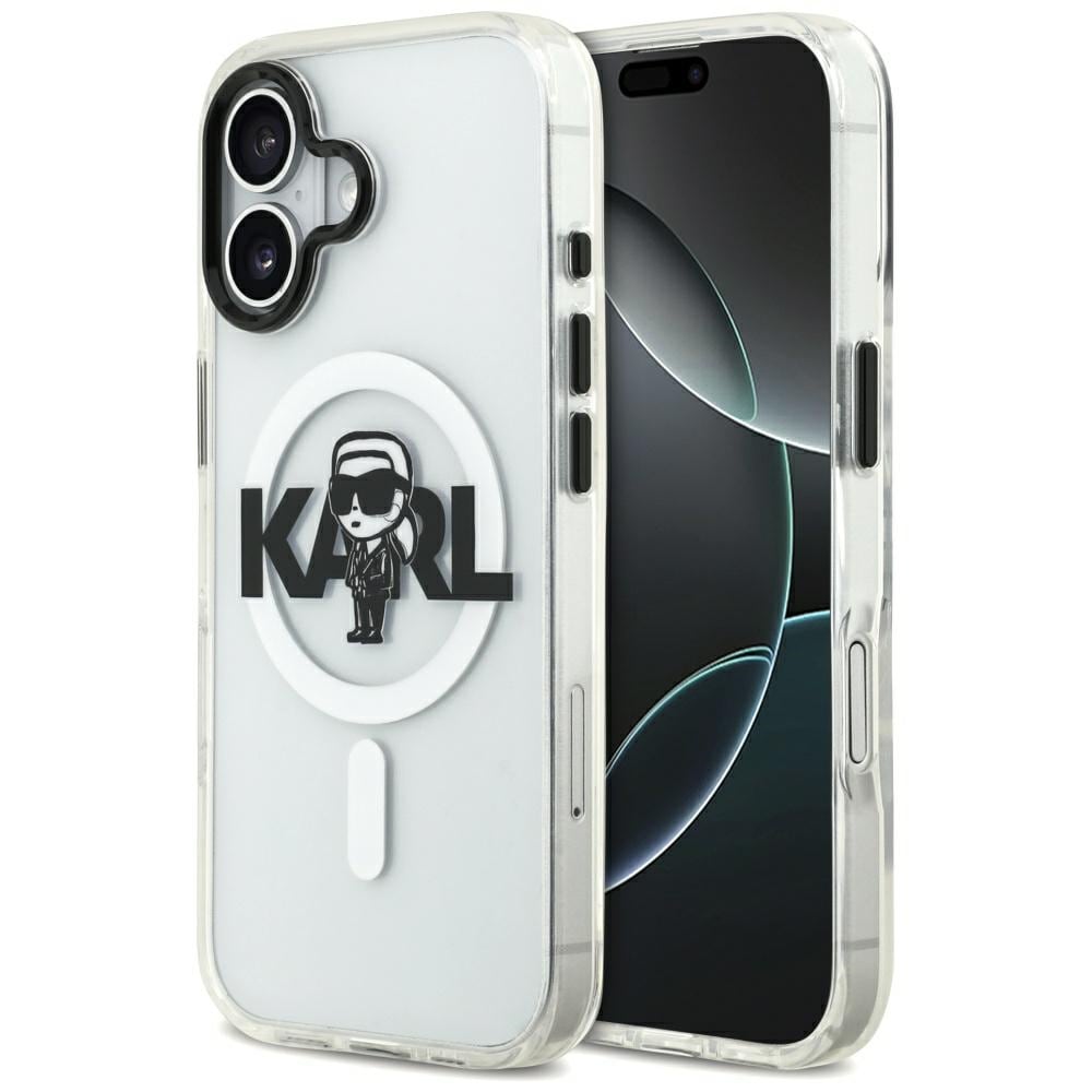 Karl Lagerfeld IML Karl Sketch Logo MagSafe-etui til iPhone 17 - Gennemsigtig