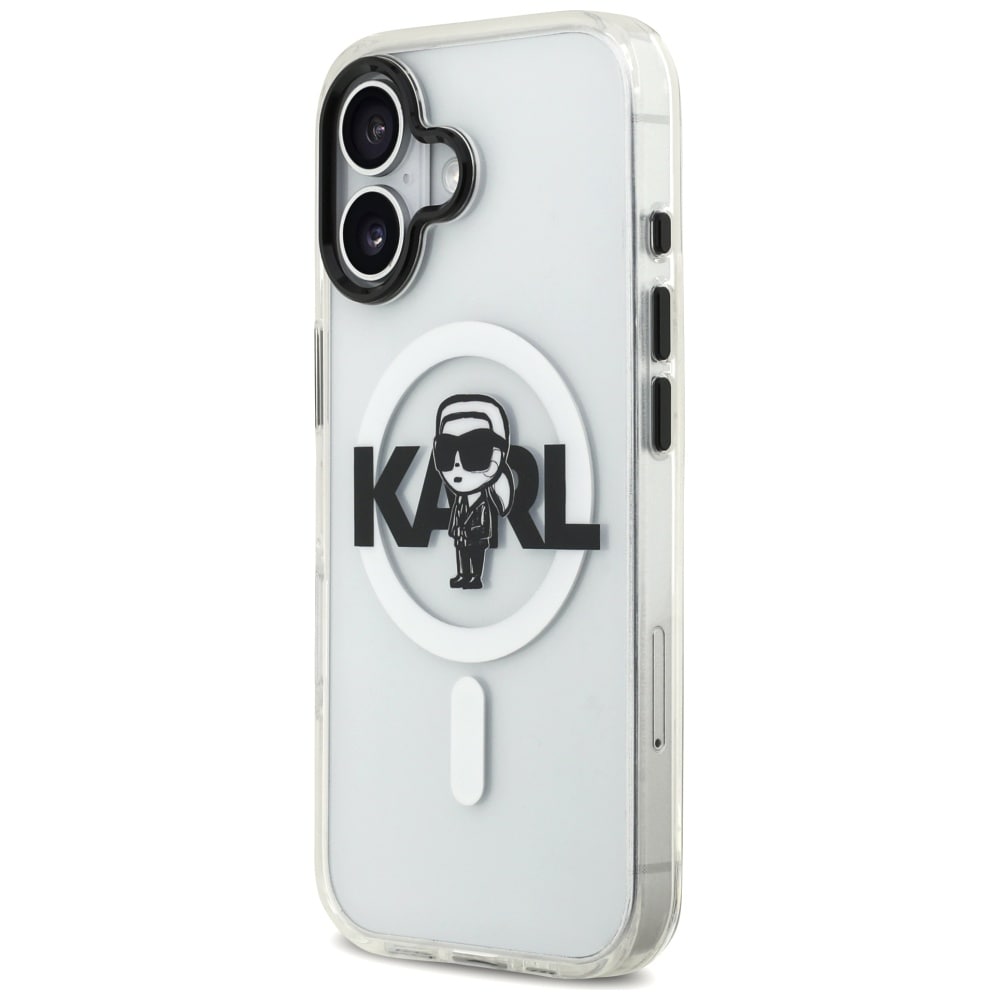 Karl Lagerfeld IML Karl Sketch Logo MagSafe-etui til iPhone 17 - Gennemsigtig