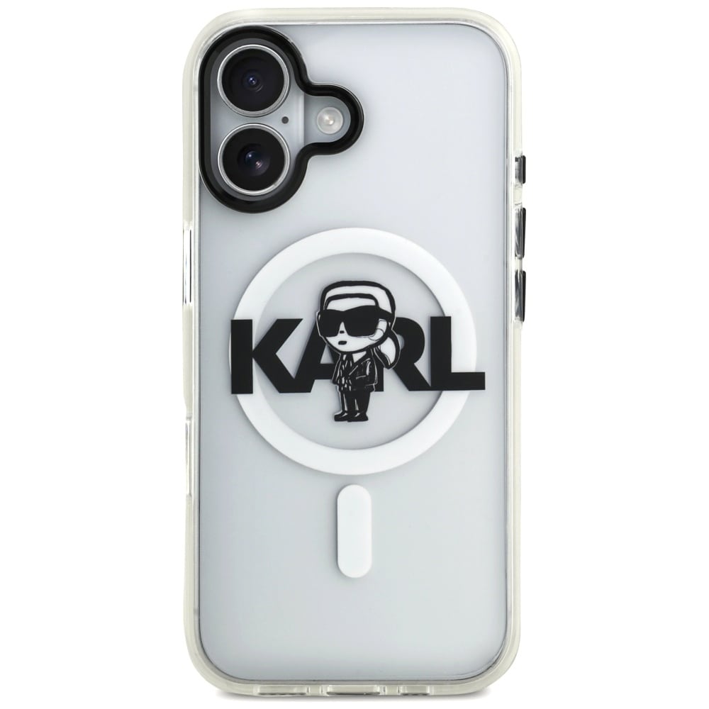Karl Lagerfeld IML Karl Sketch Logo MagSafe-etui til iPhone 17 - Gennemsigtig