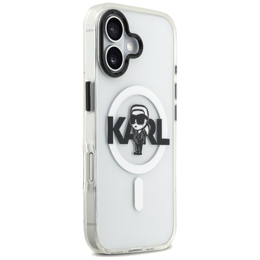 Karl Lagerfeld IML Karl Sketch Logo MagSafe-etui til iPhone 17 - Gennemsigtig