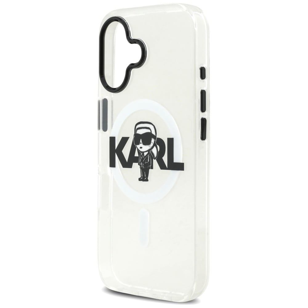 Karl Lagerfeld IML Karl Sketch Logo MagSafe-etui til iPhone 17 - Gennemsigtig