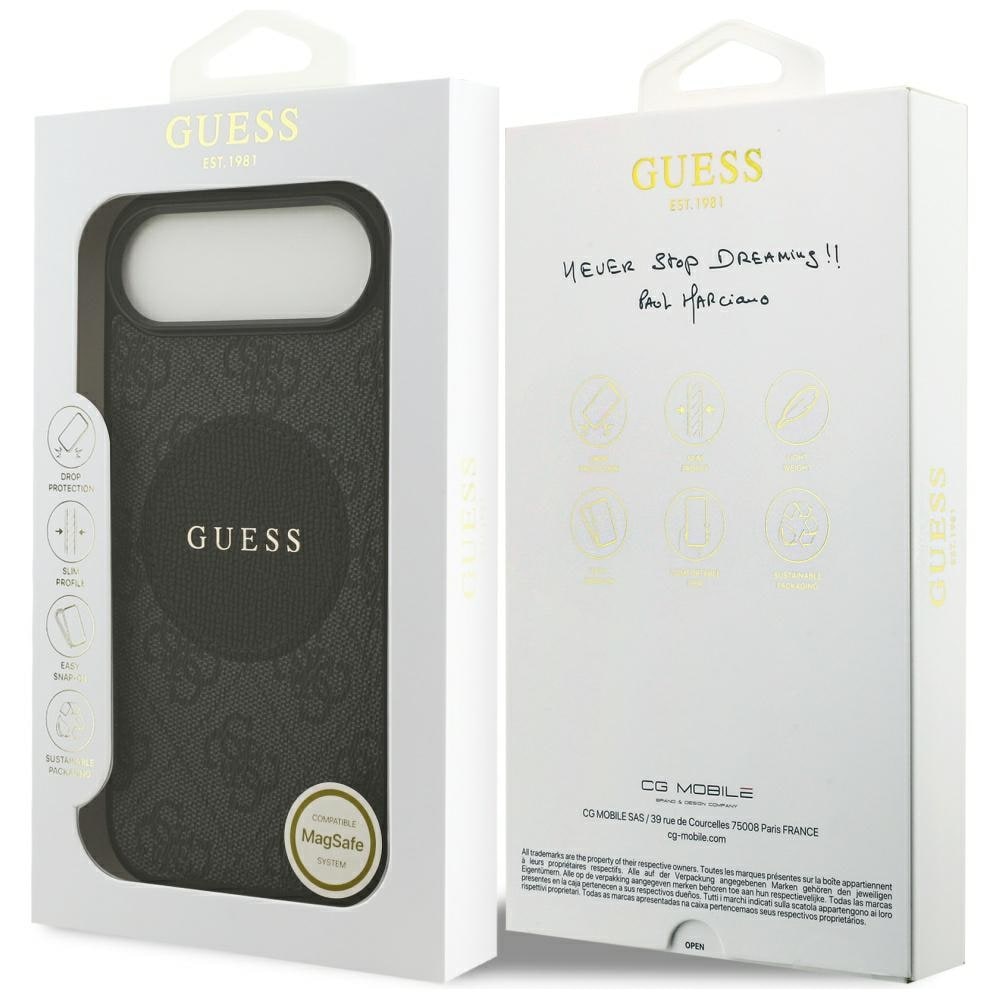 Guess 4G Circle Classic Logo MagSafe-etui til iPhone Air - sort