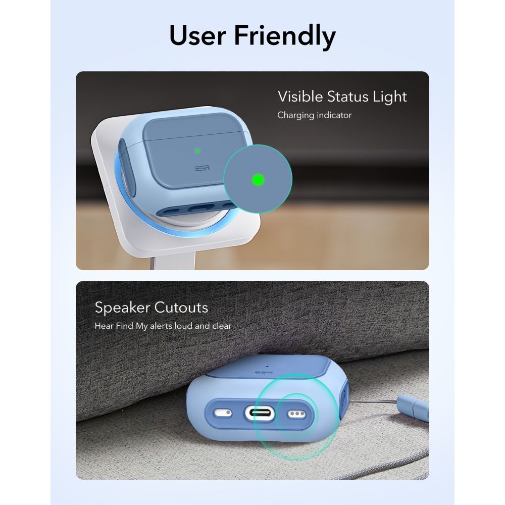ESR Orbit Halolock MagSafe-etui til AirPods Pro - blå