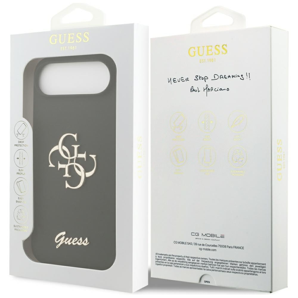 Guess Silikone Big 4G Script-etui til iPhone Air - sort