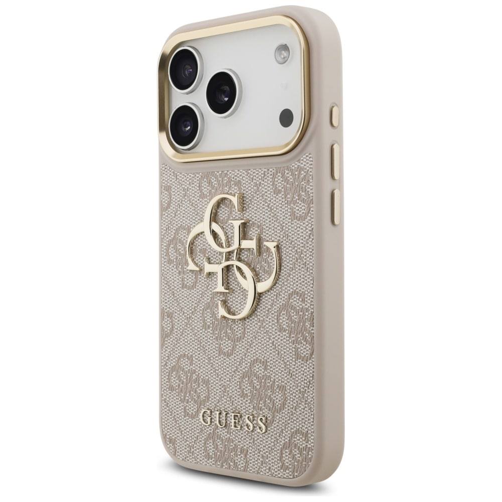 Guess 4G Big 4G Classic Logo Big Strap Metal Buttons Case til iPhone 17 Pro - Pink