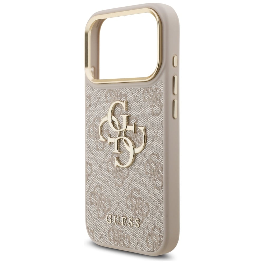 Guess 4G Big 4G Classic Logo Big Strap Metal Buttons Case til iPhone 17 Pro - Pink