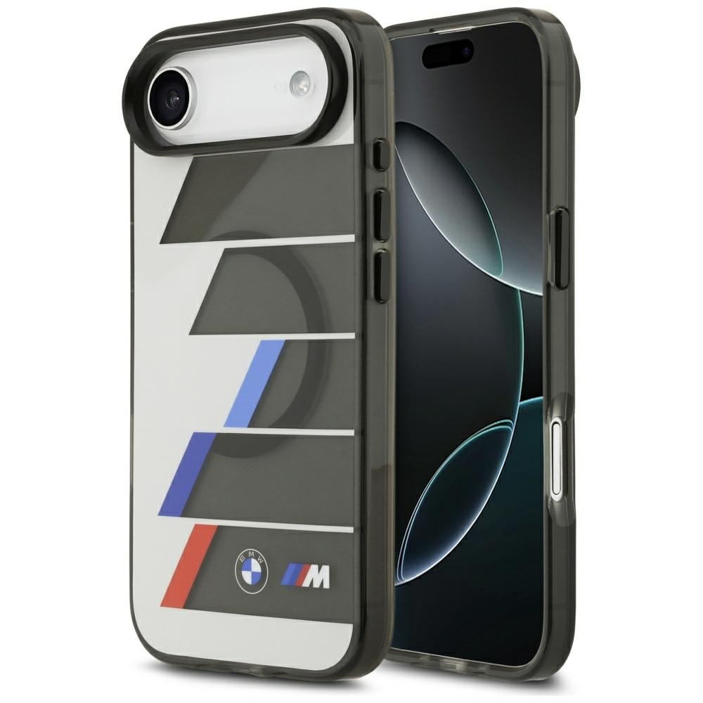 BMW M IML Metal Buttons Tricolor Lines MagSafe-etui til iPhone Air - grå