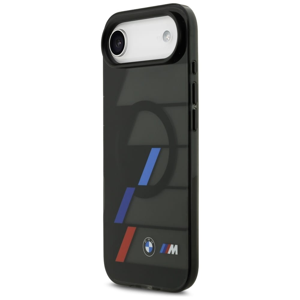 BMW M IML Metal Buttons Tricolor Lines MagSafe-etui til iPhone Air - Sort