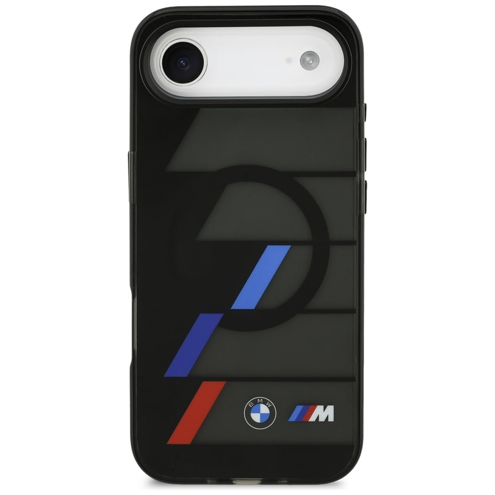 BMW M IML Metal Buttons Tricolor Lines MagSafe-etui til iPhone Air - Sort