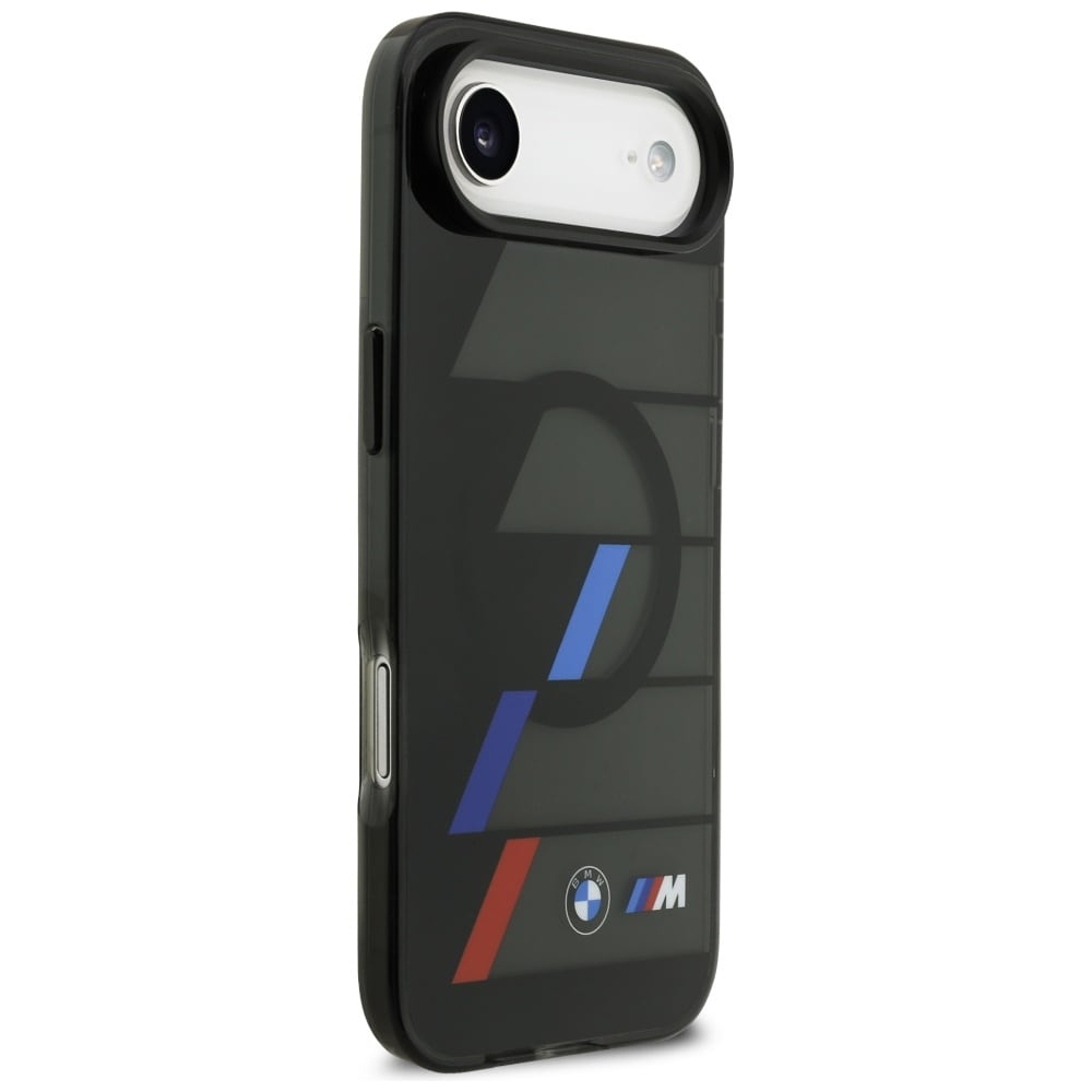 BMW M IML Metal Buttons Tricolor Lines MagSafe-etui til iPhone Air - Sort