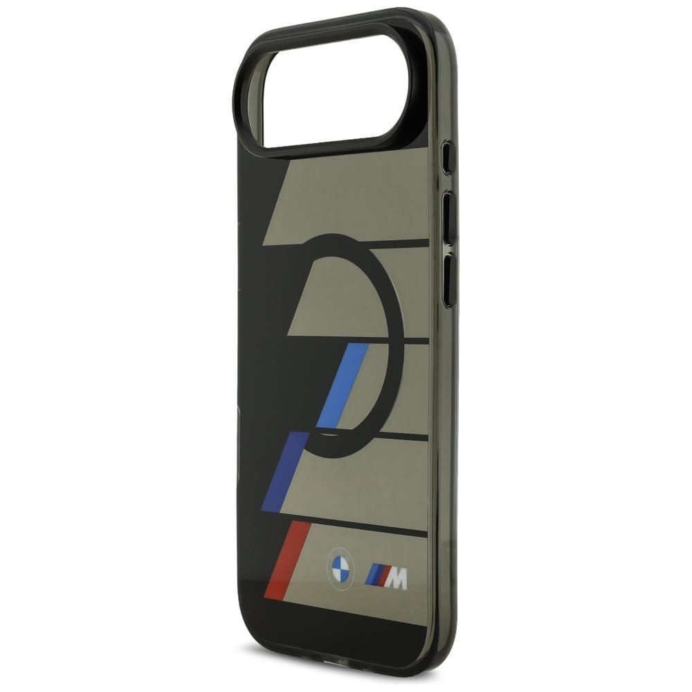 BMW M IML Metal Buttons Tricolor Lines MagSafe-etui til iPhone Air - Sort