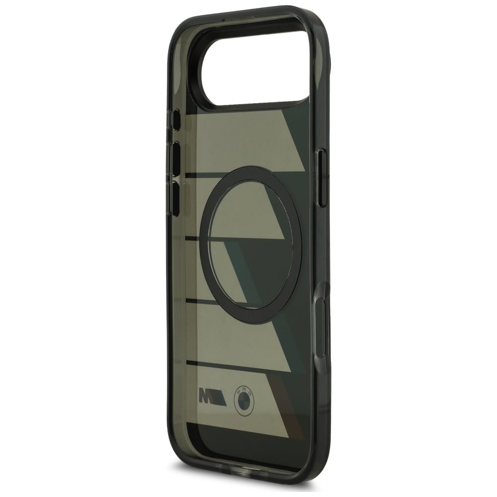 BMW M IML Metal Buttons Tricolor Lines MagSafe-etui til iPhone Air - Sort
