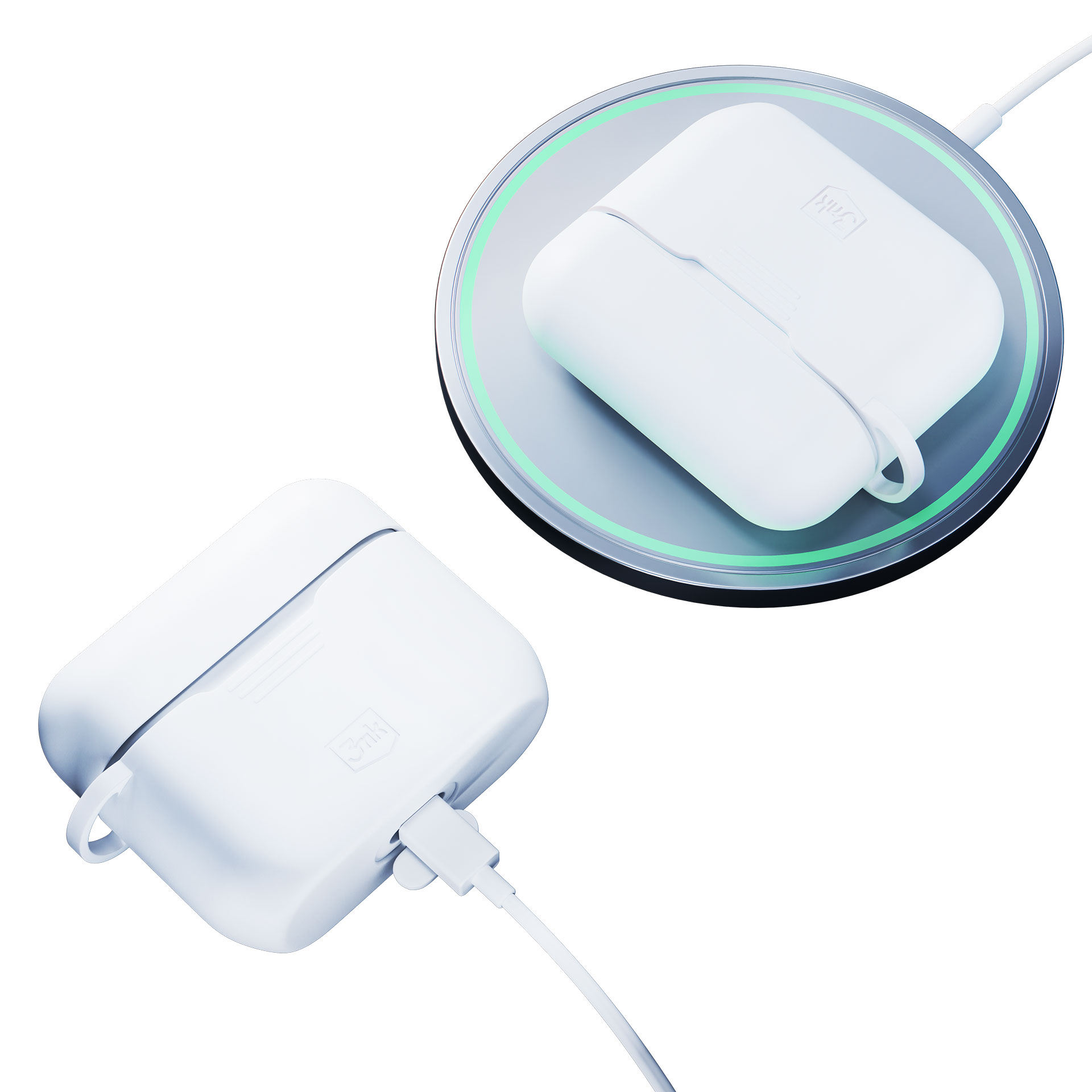3mk AirPods-etui i silikone til AirPods Pro 3 - Hvid