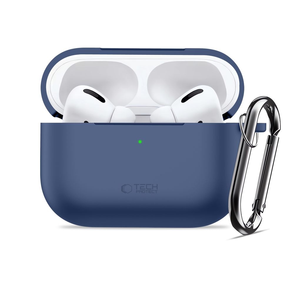 Tech-Protect Silicone Hook Case til AirPods Pro - Marineblå