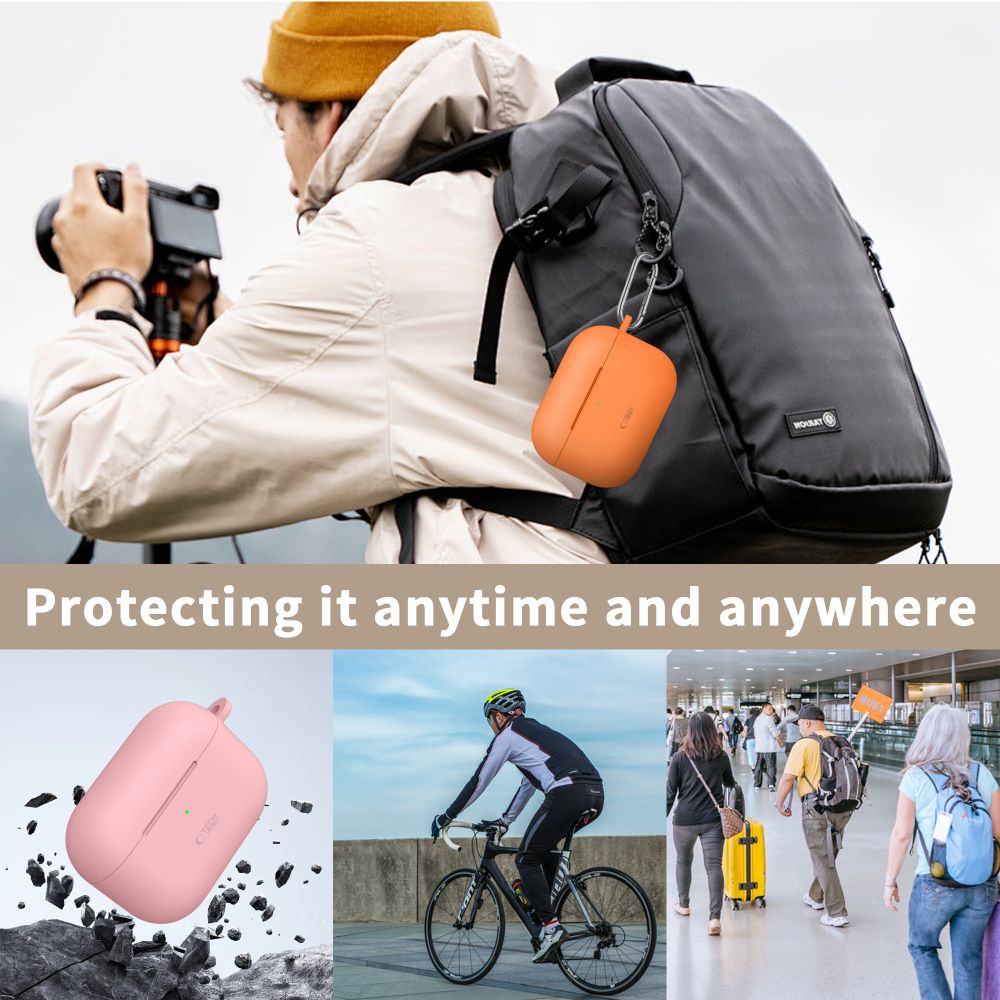 Tech-Protect Silicone Hook Case til AirPods Pro - Marineblå