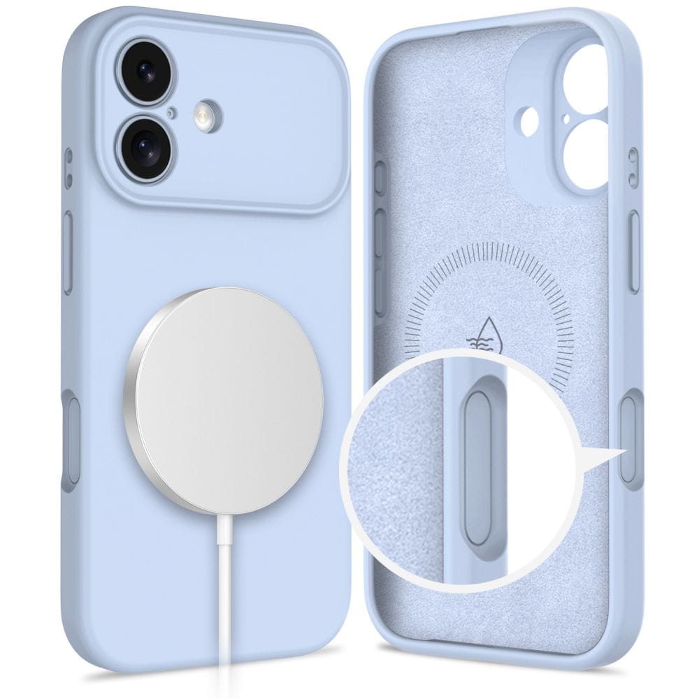 Tech-Protect MagSafe-etui i silikone til iPhone 17 - Blå