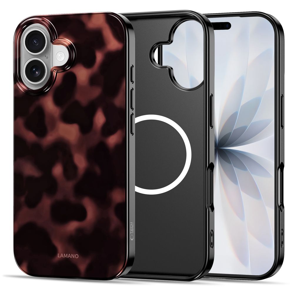 Tech-Protect Lamano MagSafe-etui til iPhone 16 - sort og rød