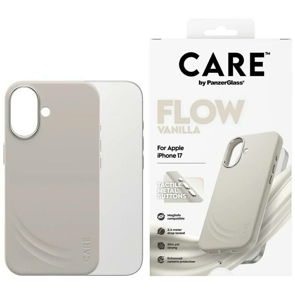 CARE by PanzerGlass FLOW MagSafe-etui til iPhone 17 - Beige